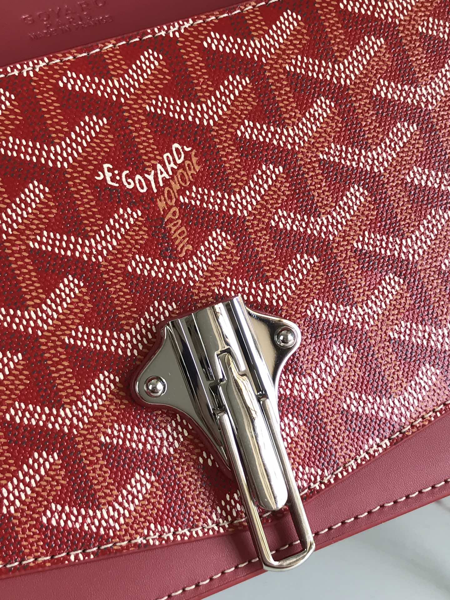 Goyard Duchesse Marie-Caroline Bag 25 Cm Red Goyardine Canvas And Smooth Calfskin