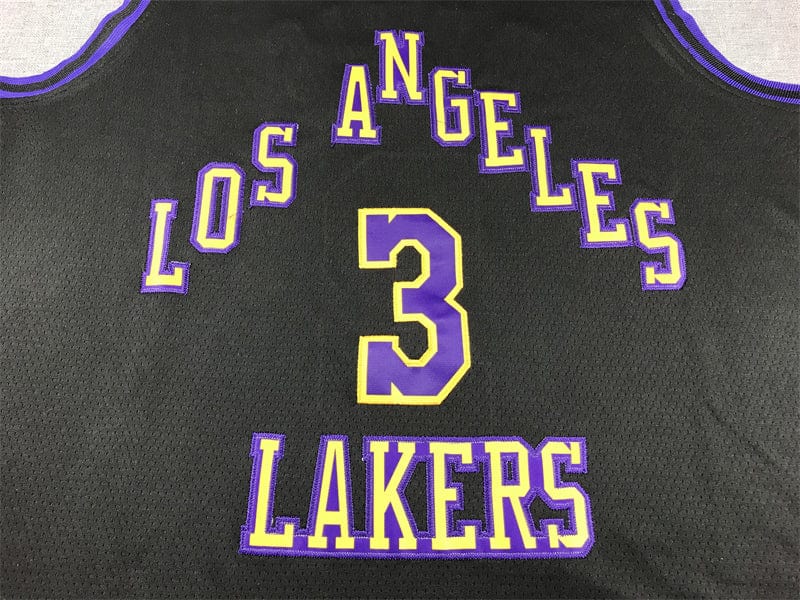 Men's Jersey 2024 Season Lakers #3 Black City Edition DAVIS