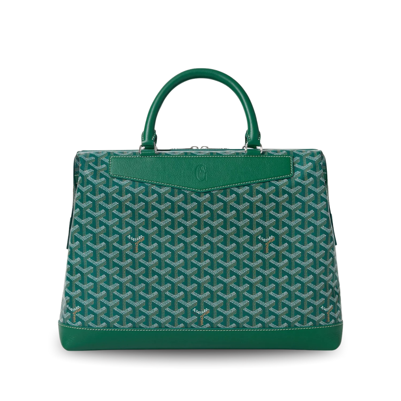Goyard Cisalpin Document Case 39 Cm Green Goyardine Canvas And Calfskin