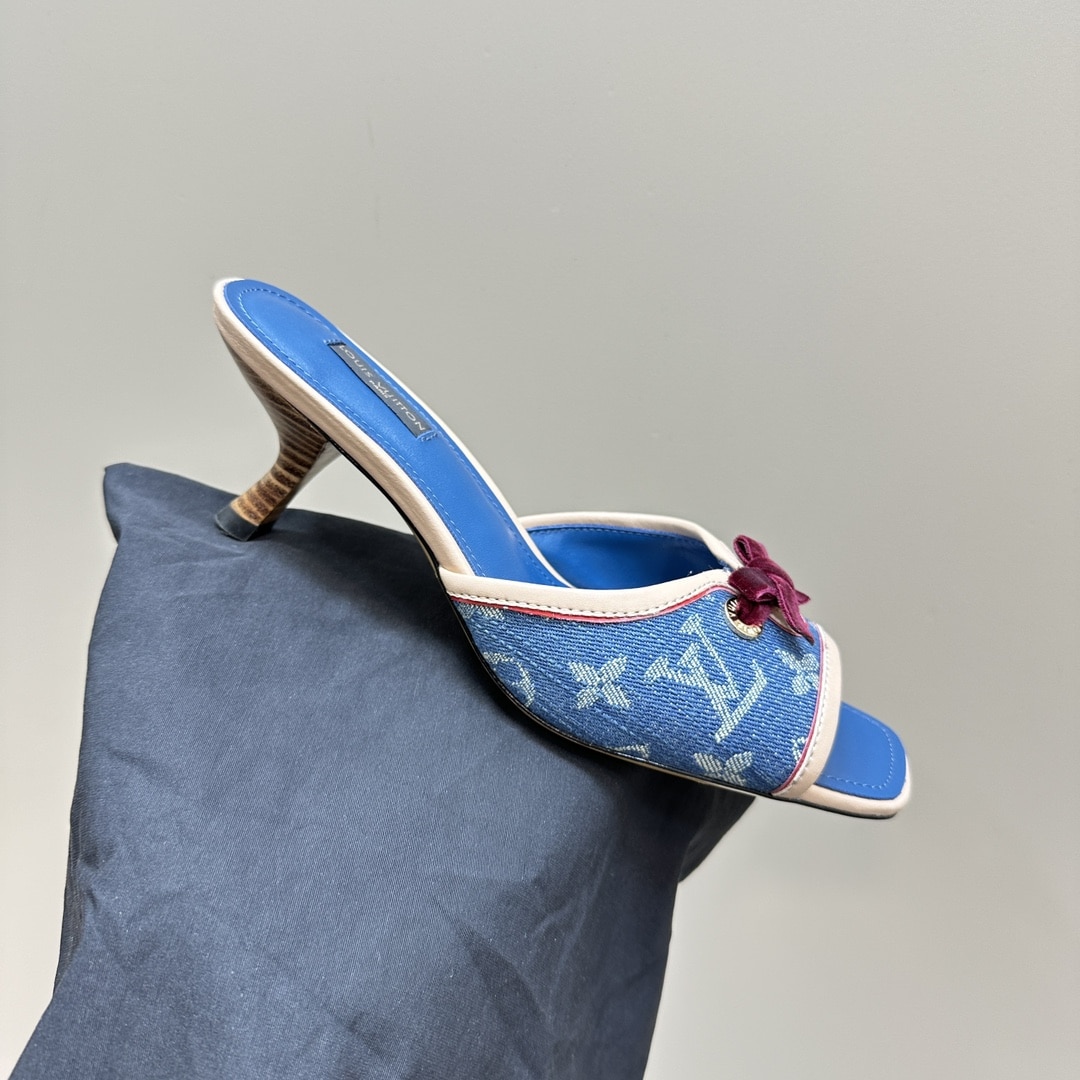 Louis Vuitton Kitten Mule Denim Blue
