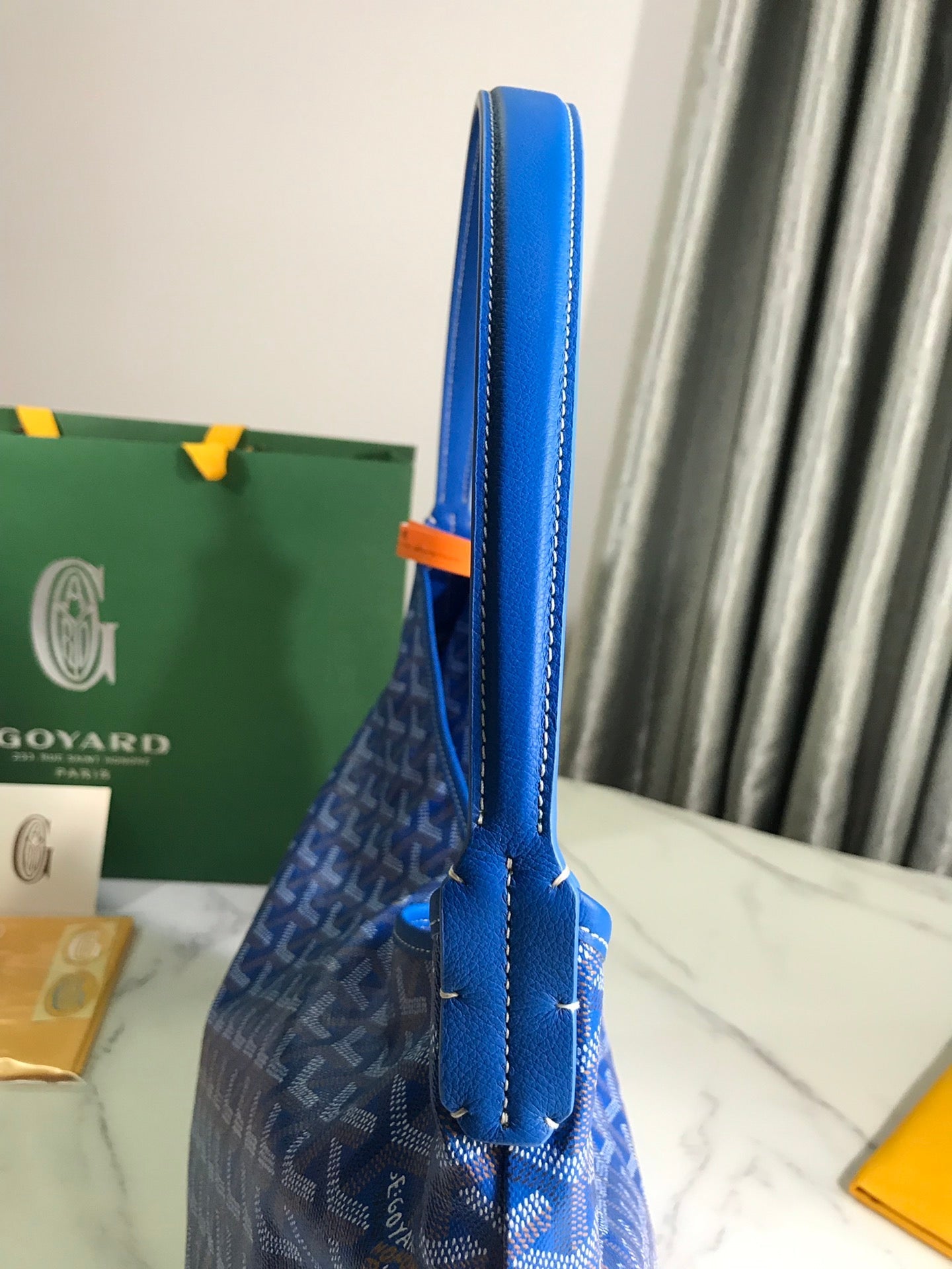 Goyard Hobo Boheme 42Cm Blue Canvas