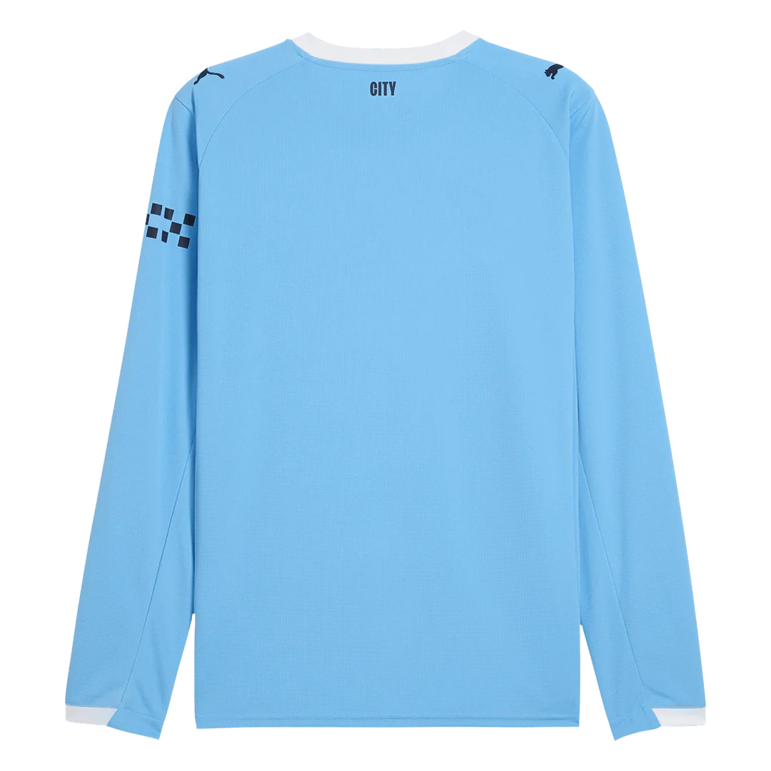 Manchester City Home Long Sleeve Soccer Jersey 2025/26