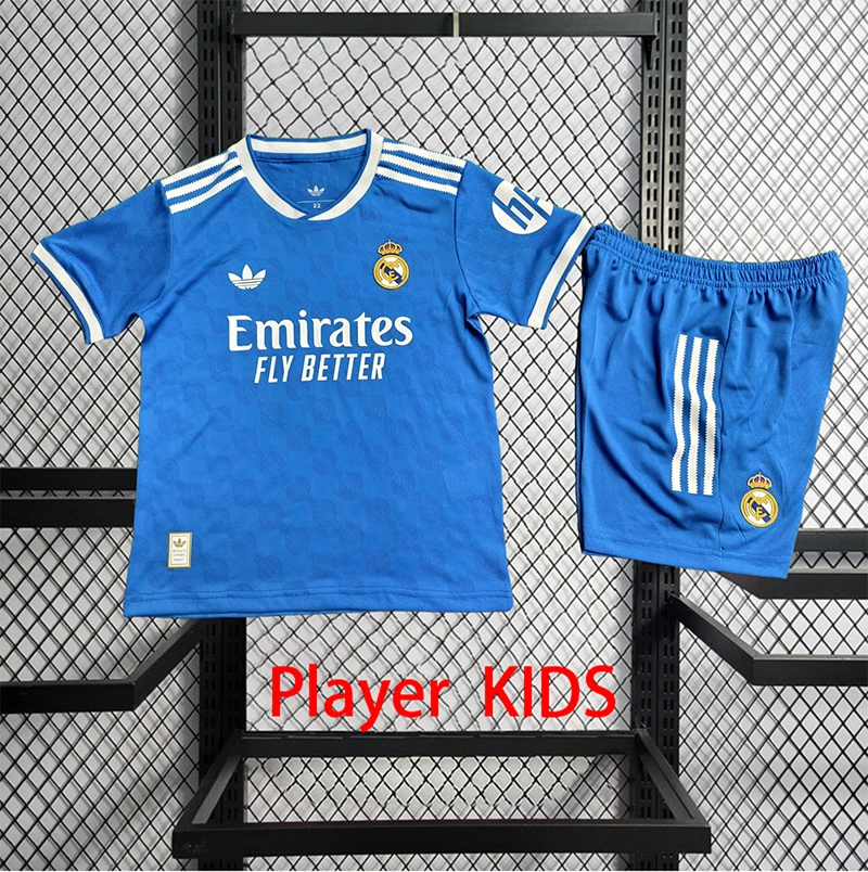 Player 2025-26 Real Madrid Third Away KIDS Football jersey