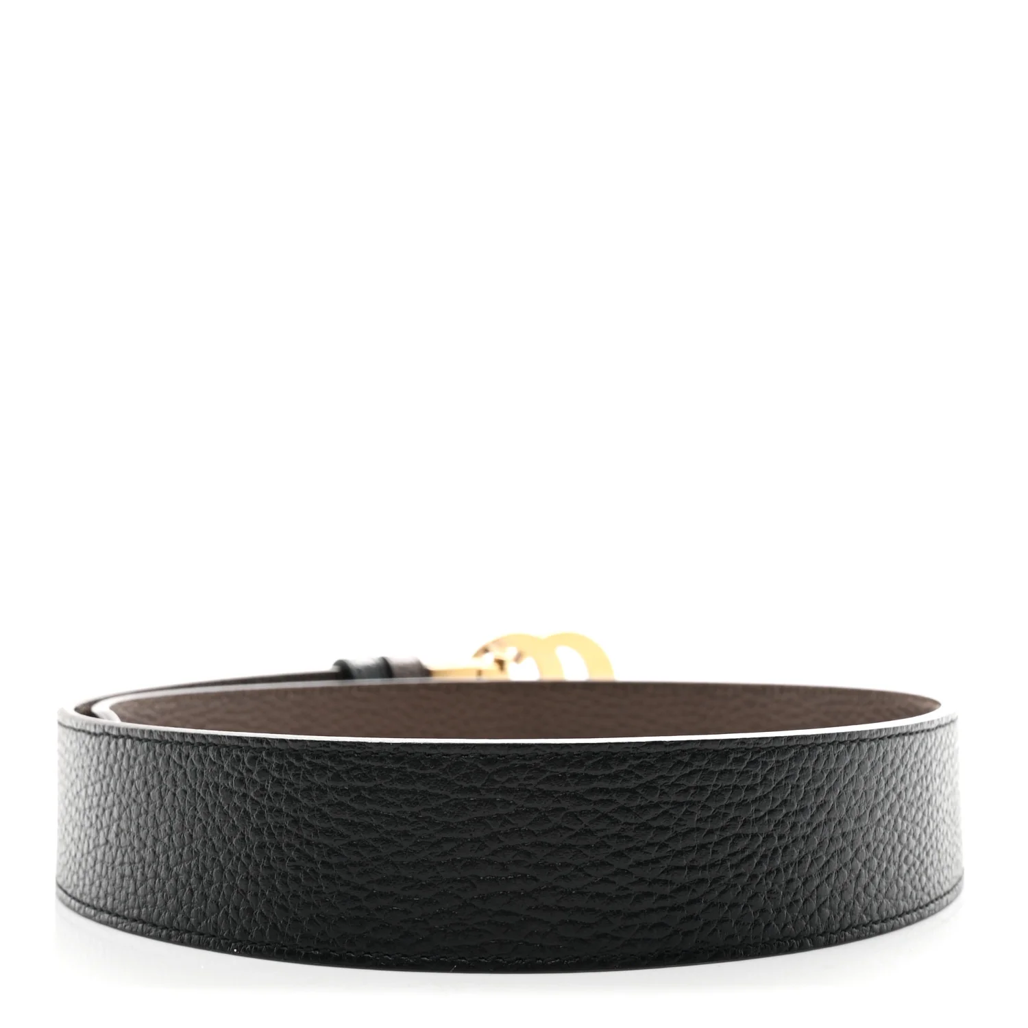 Calfskin Double G Reversible 37mm Belt 80 32 Black Cocoa
