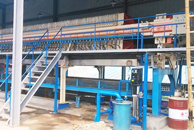 1500 type filter press printing and dyeing wastewater industry site