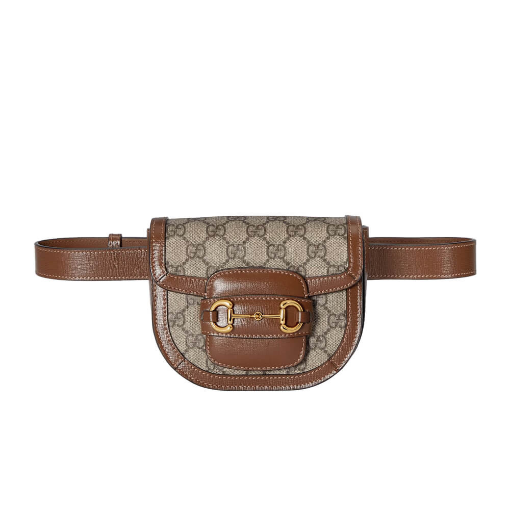 Gucci GG Supreme Horsebit 1955 Rounded Belt Bag