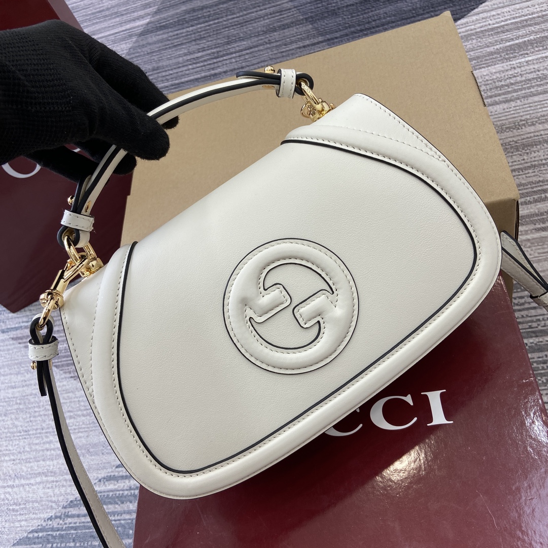 Gucci Blondie medium top handle bag-white