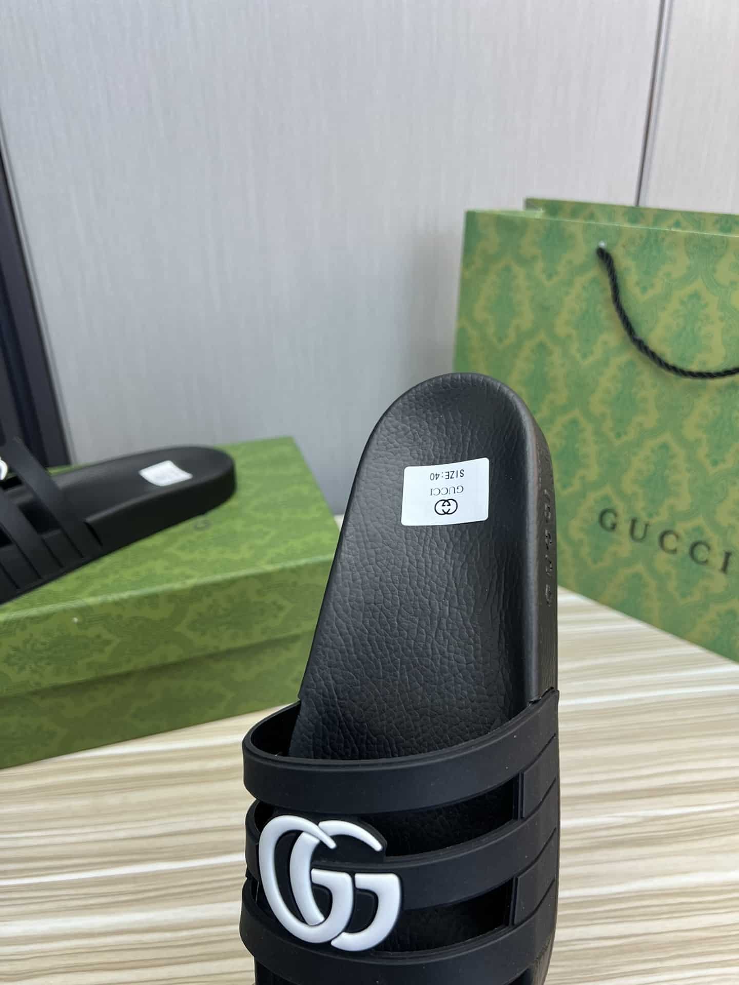Gucci Slippers Sandals Mules Summer With Gg Logo White
