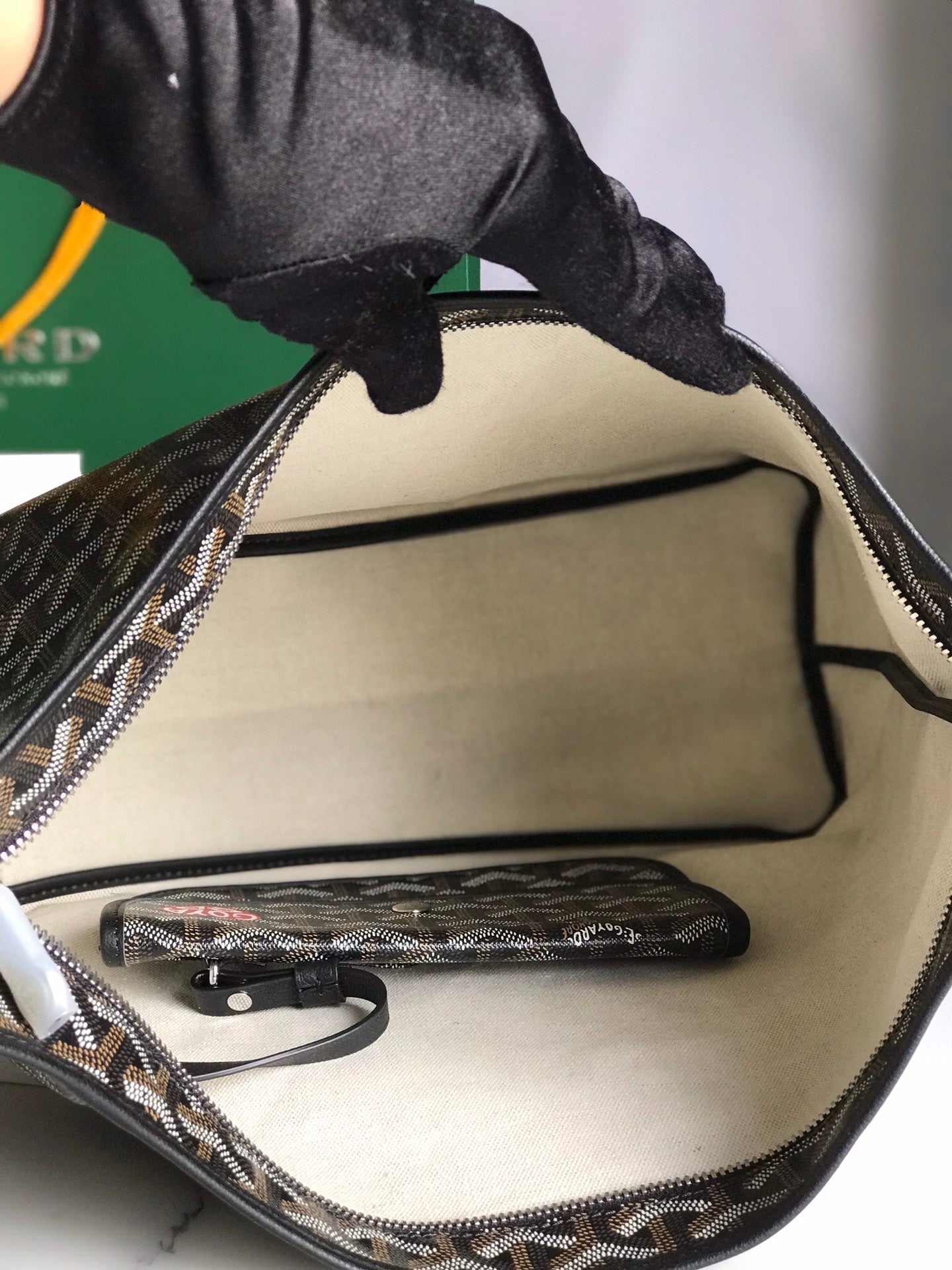 Goyard Hobo Boheme 42Cm Black Canvas