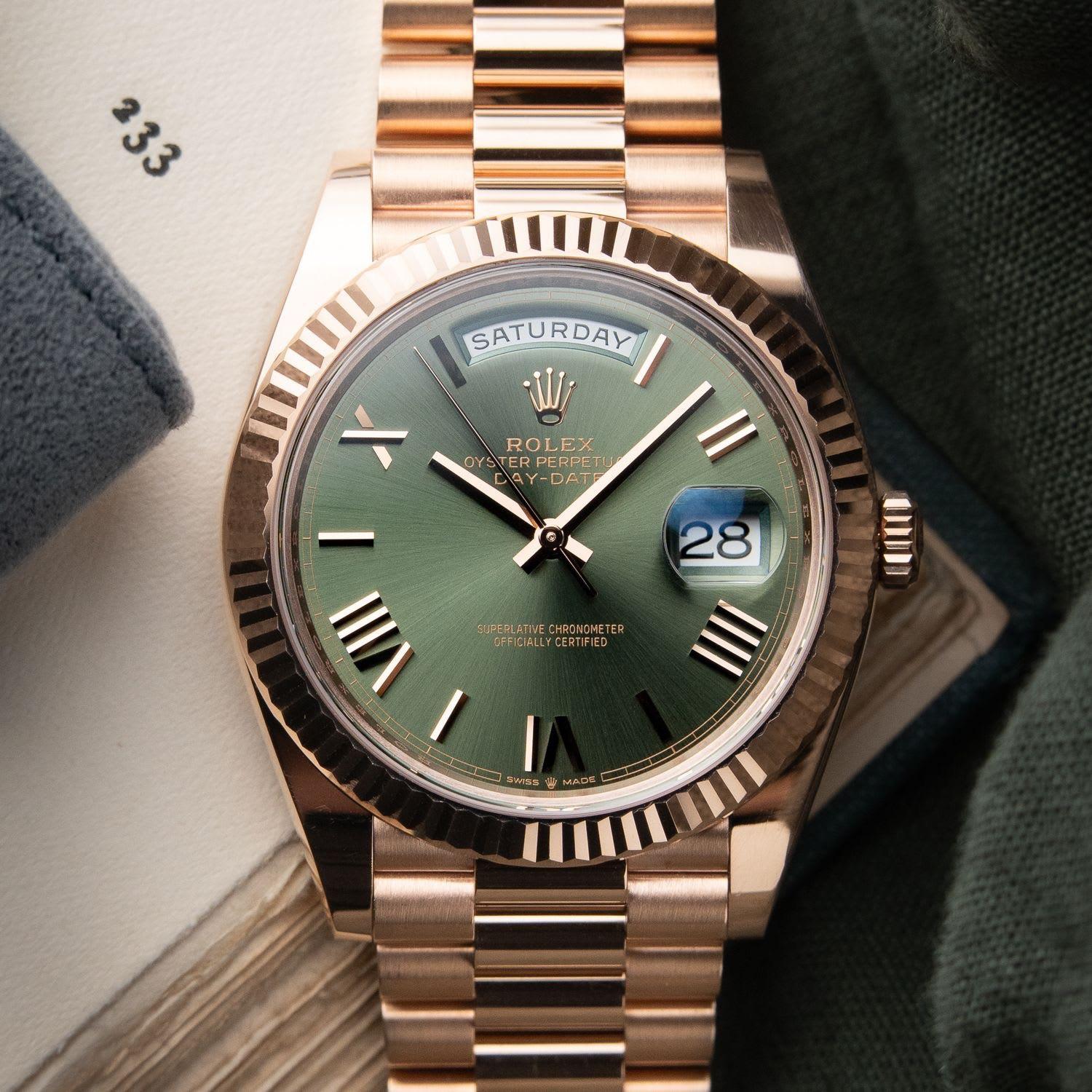 [Superclone] Rolex Day-Date 36mm Olive Green Dial President 128235
