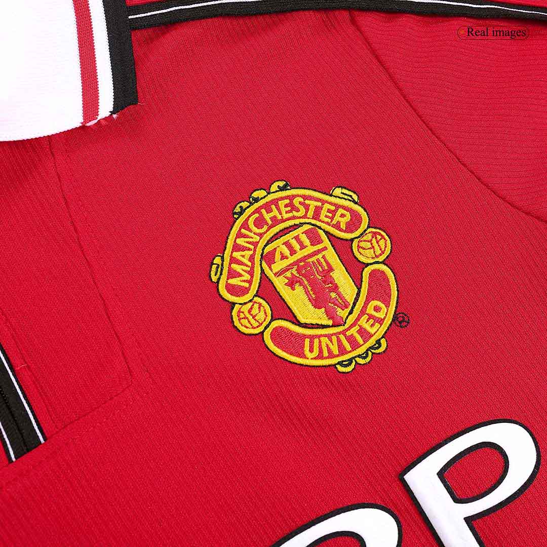 Beckham #7 Manchester United 1998/99 Home Long Sleeve Retro Jersey