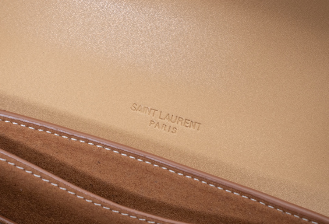 Saint Laurent Kaia Small Smooth Leather Beige