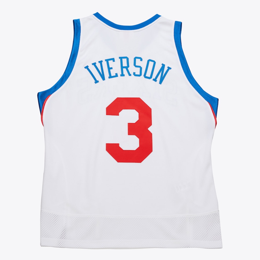 Men's Allen Iverson White Philadelphia 76ers 2009/10 Authentic Jersey