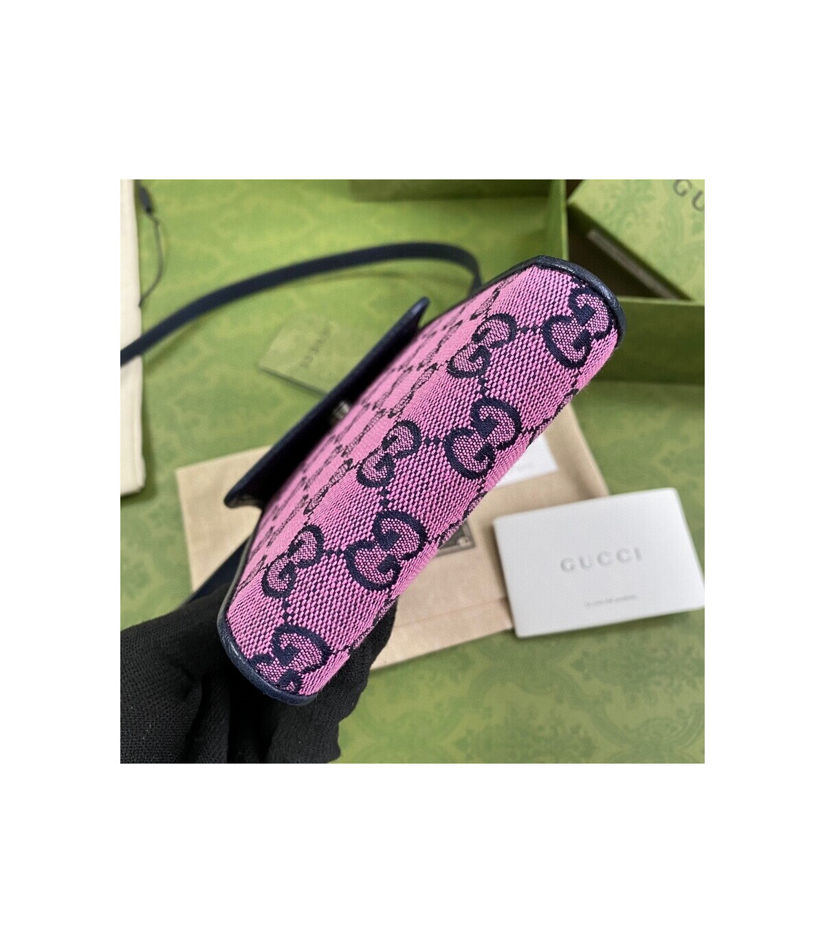 Gucci GG Multicolour Mini Bag Pink