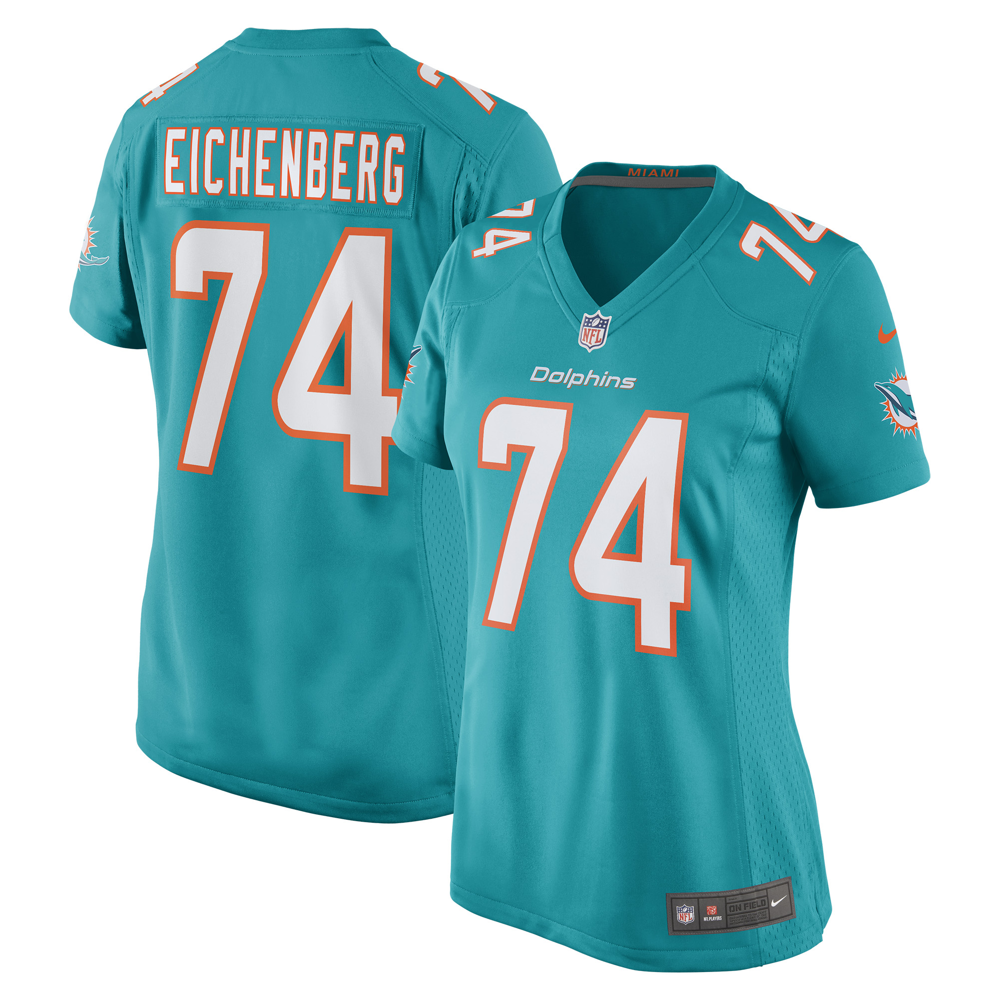 Liam Eichenberg Miami Dolphins Nike Women's Game Jersey - Aqua