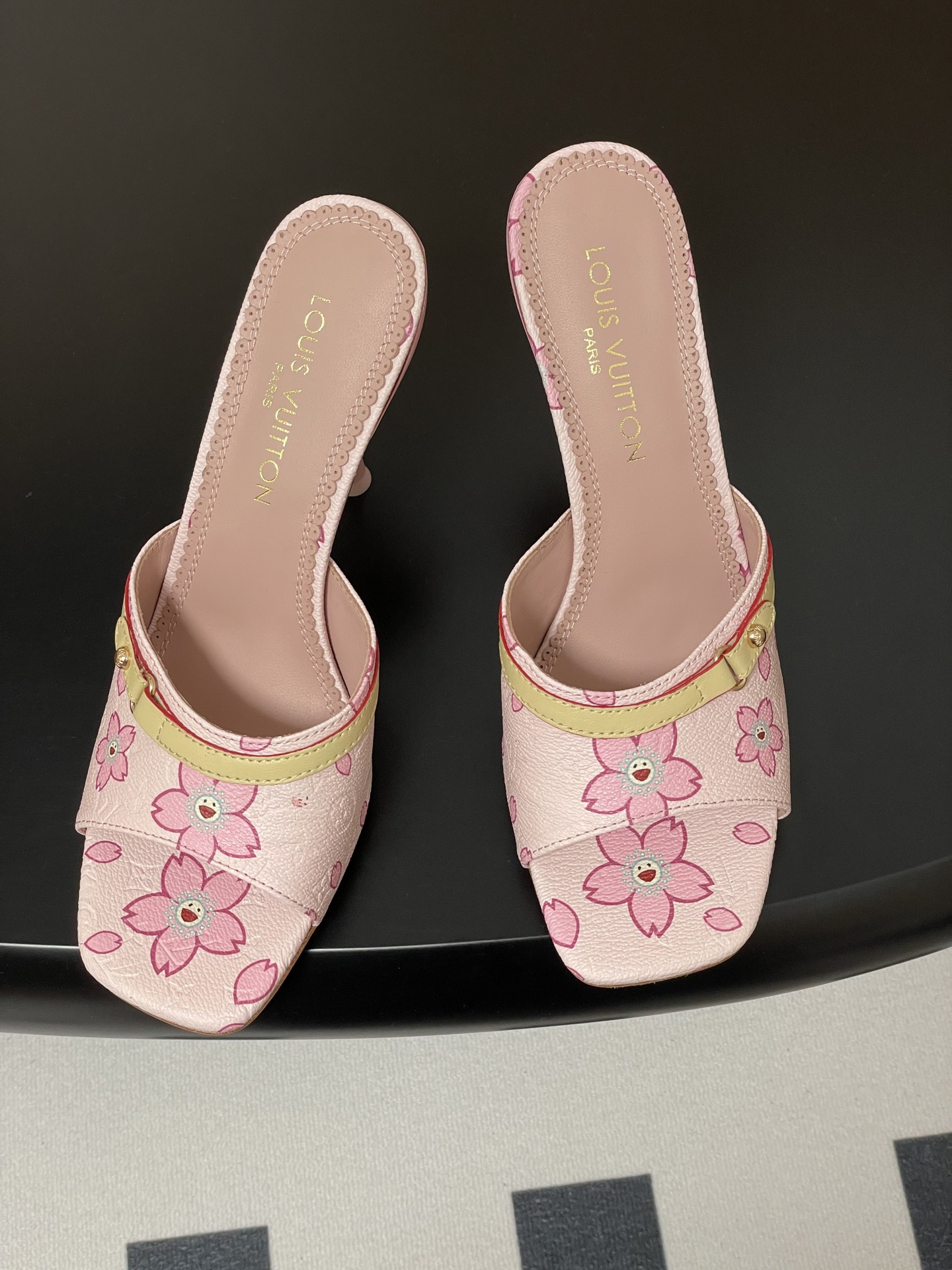 Louis Vuitton x Takashi Murakami Cherry Blossom Mule Pink Monogram Canvas