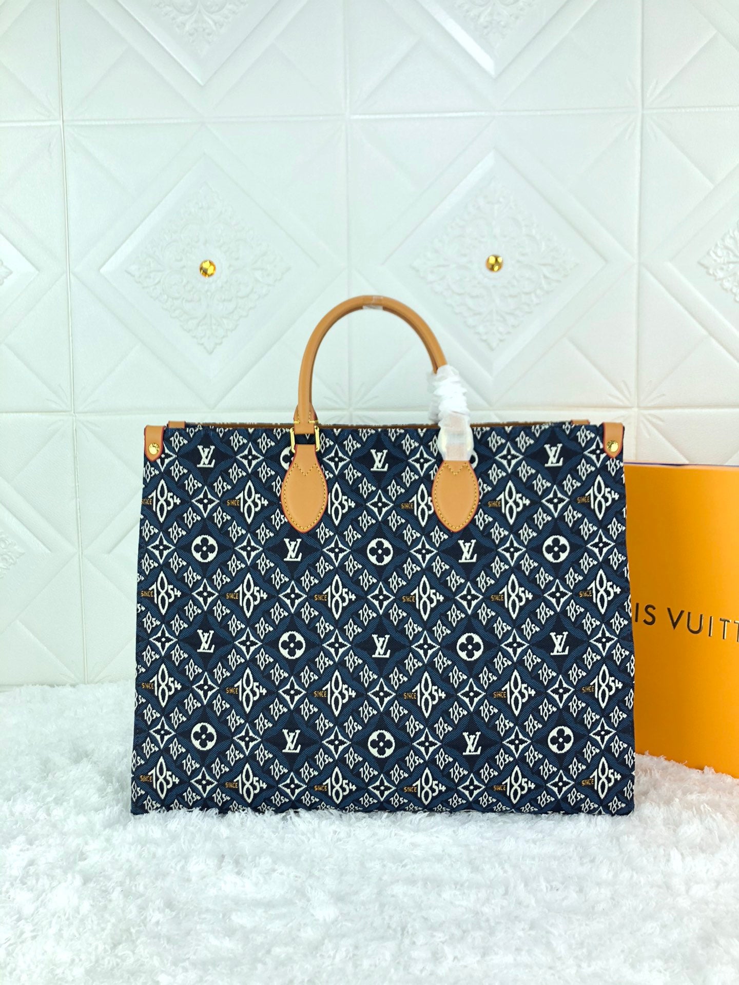 Louis Vuitton Onthego Mm Limited 1854 Denim Onthego Tote Medium Handbag 35cm