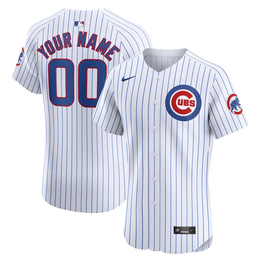 Chicago Cubs Home Elite Custom Jersey White