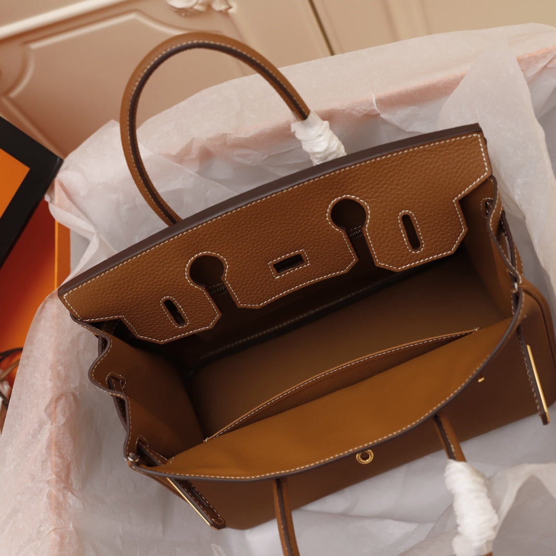 Hermes Birkin Bag 35 Brown Togo Gold Hardware