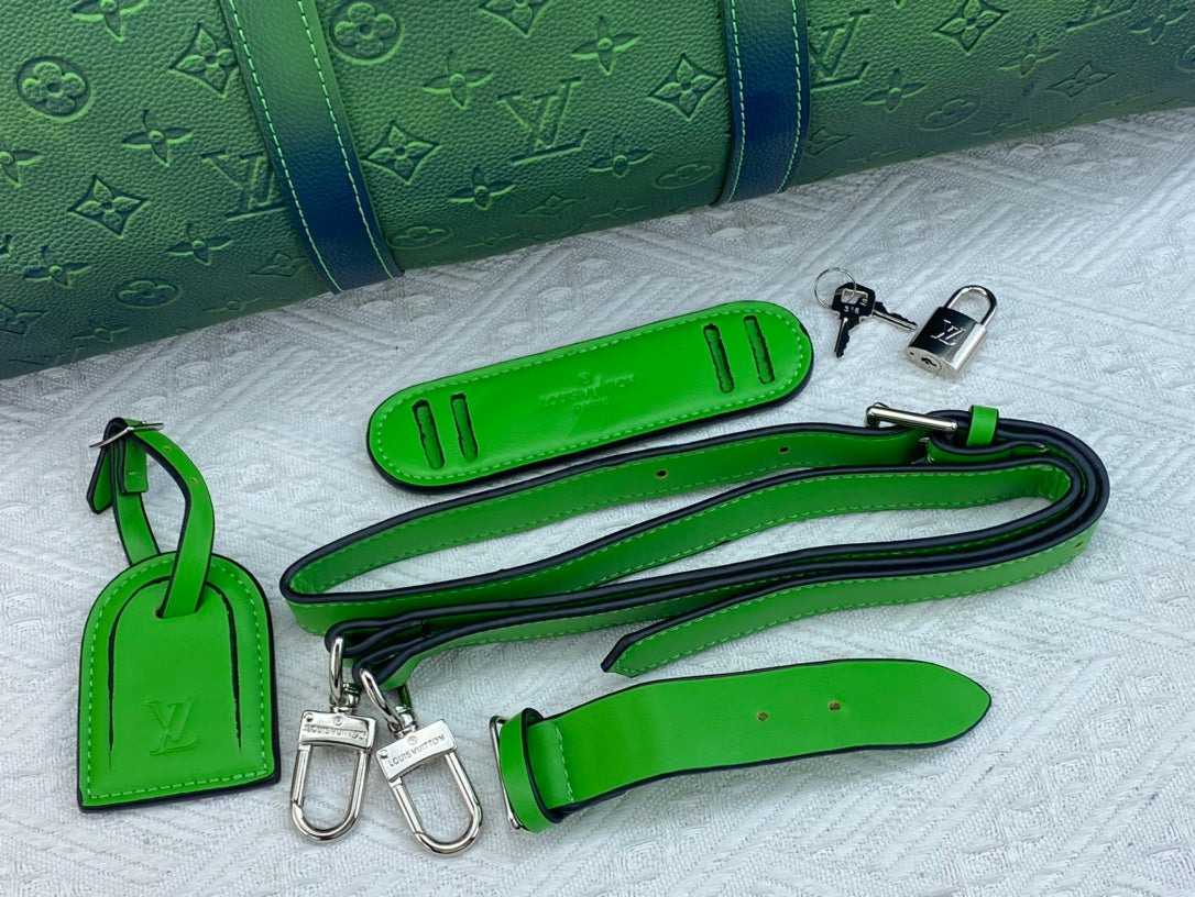 Louis Vuitton Keepall Bandouliere 50Cm Blue And Green