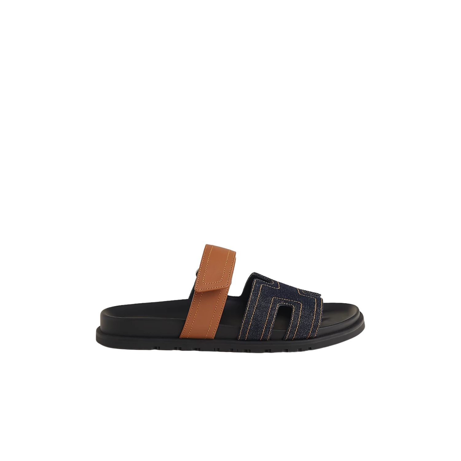 HERMES SANDAL CHYPRE BLUE BRUT/NATURAL
