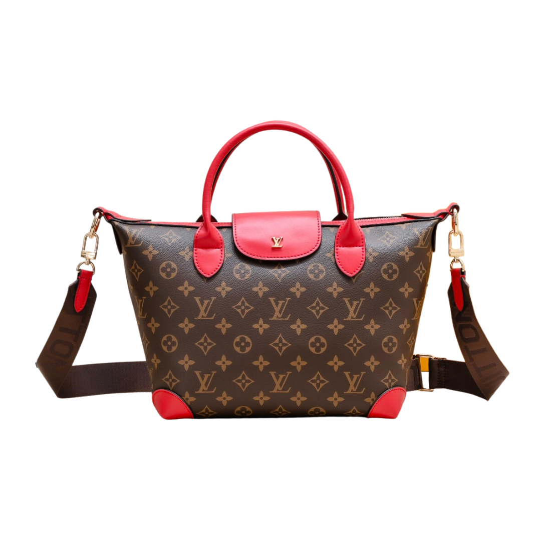 Louis Vuitton Tote Bag Monogram Canvas Red 26Cm