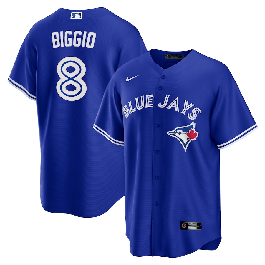 Cavan Biggio Toronto Blue Jays Player Name Jersey Royal