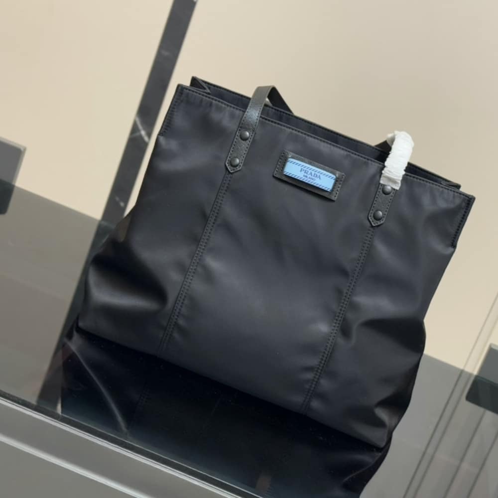 Prada Etiquette Tote Bag Black 38Cm