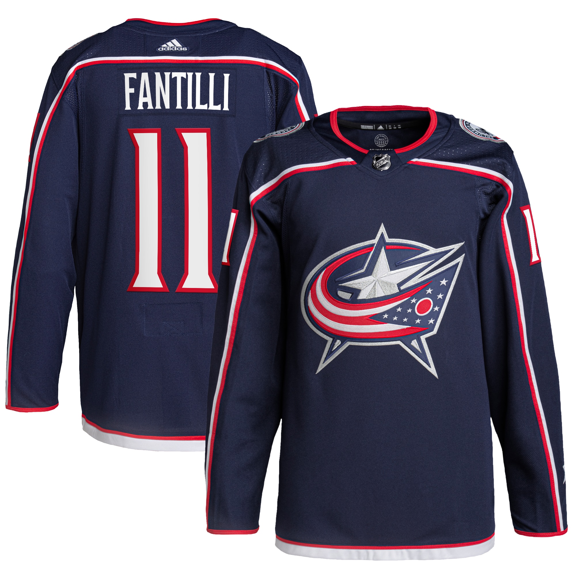Adam Fantilli Columbus Blue Jackets adidas Home Primegreen Authentic Pro Player Jersey – Navy
