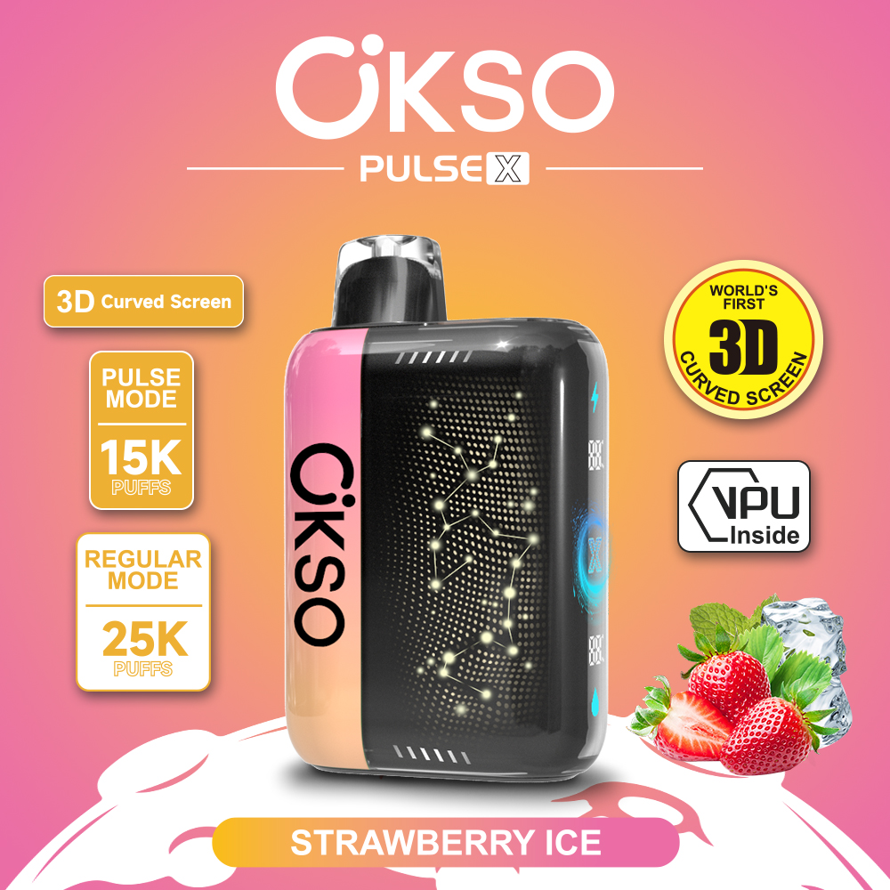 OKSO Pulse X 25000 25K Puffs Pulse/Regular Mode LED Display Disposable Vape