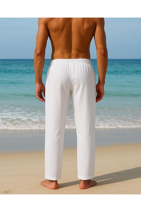 Mens Cotton Linen Pants