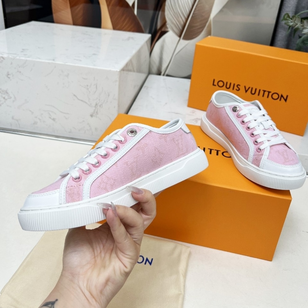 Louis Vuitton Lv Lagoon Sneaker Denim Rose 1Agyfo
