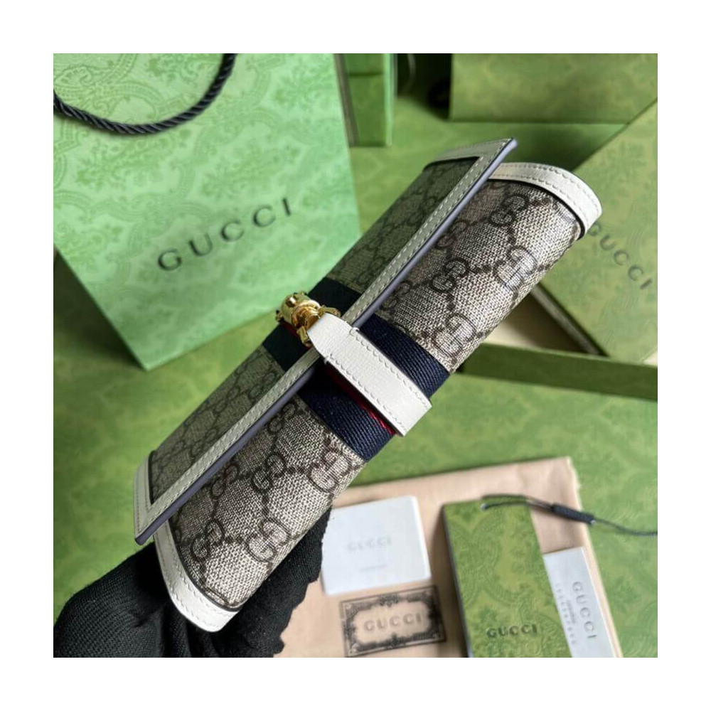 Gucci Jackie 1961 Chain Wallet White 19cm