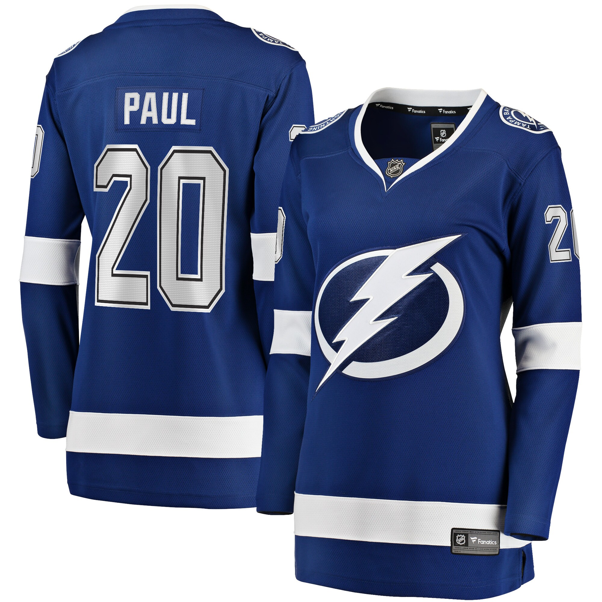 Nicholas Paul Tampa Bay Lightning Fanatics Women’s Home Breakaway Player Jersey – Blue