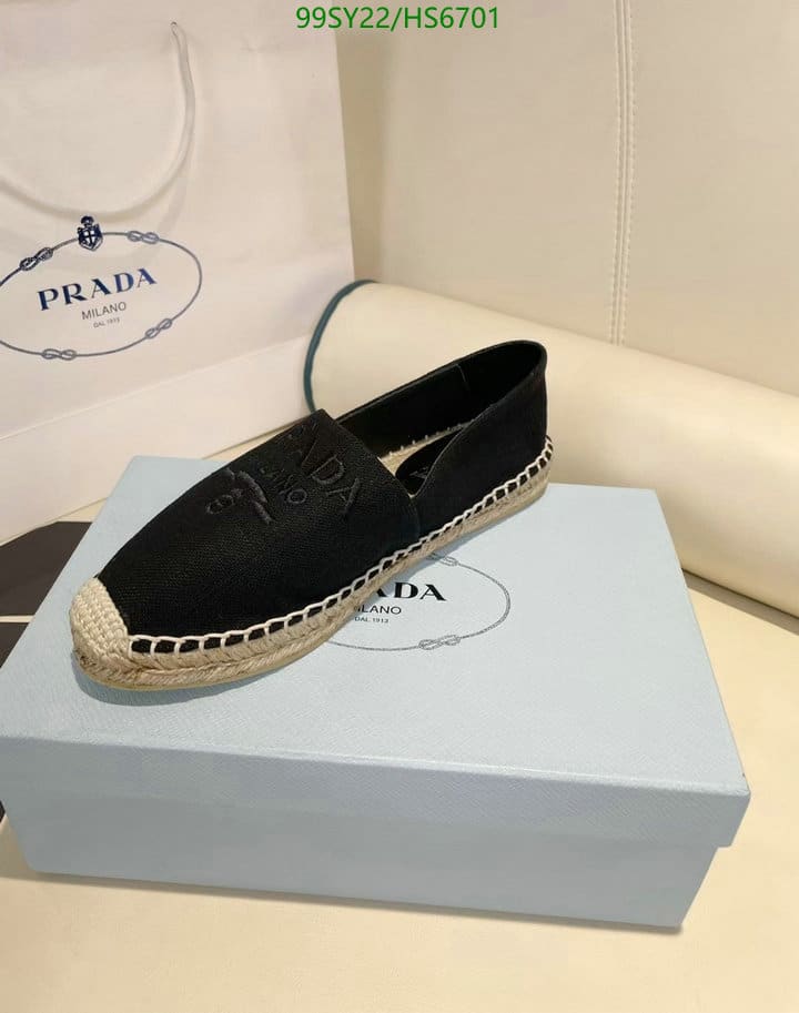 Prada Linen Espadrilles Black