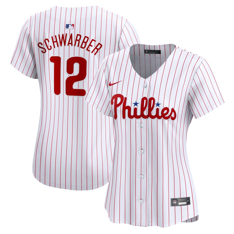 Kyle Schwarber Philadelphia Phillies Women's Home Limited Player Jersey White