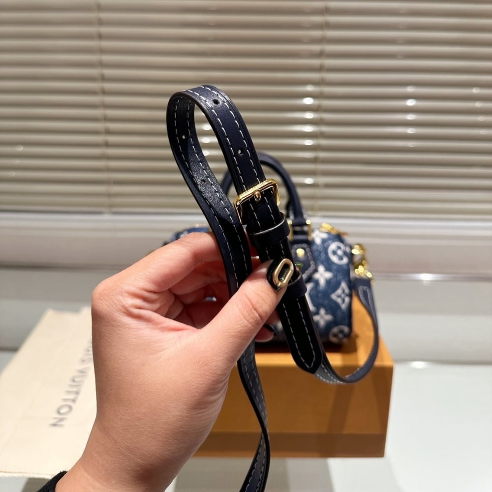 Louis Vuitton Nano Speedy Denim Blue 17Cm M81168