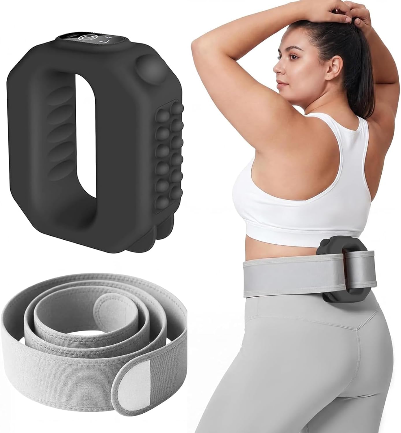 Vibration Plate for Lymphatic Drainage, Adjustable Portable Cordless Vibtration, Full-Body Fascia Ring Massager for Weight Management, 3 Modes & 6 Intensities, Gift for Women Men