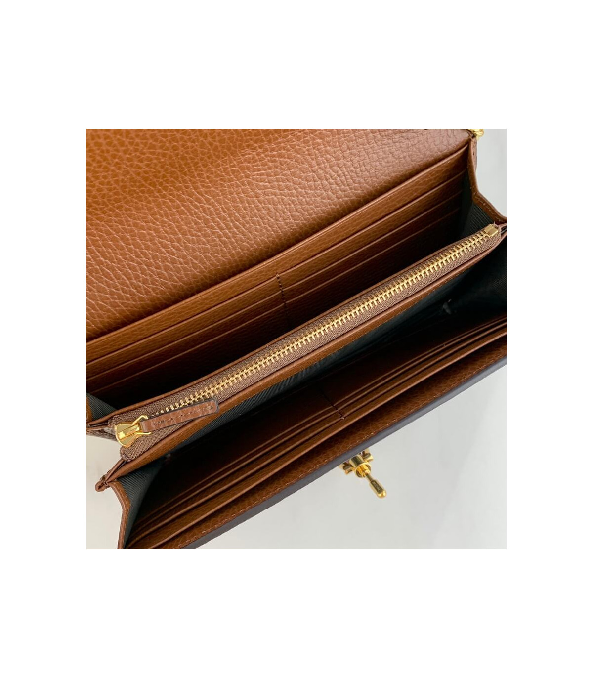 Gucci Jackie 1961 Chain Wallet in Blue Denim 19cm