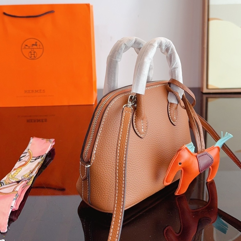 Hermes Bolide 1923 Mini Bag Leather Brown 18Cm H075180CK37