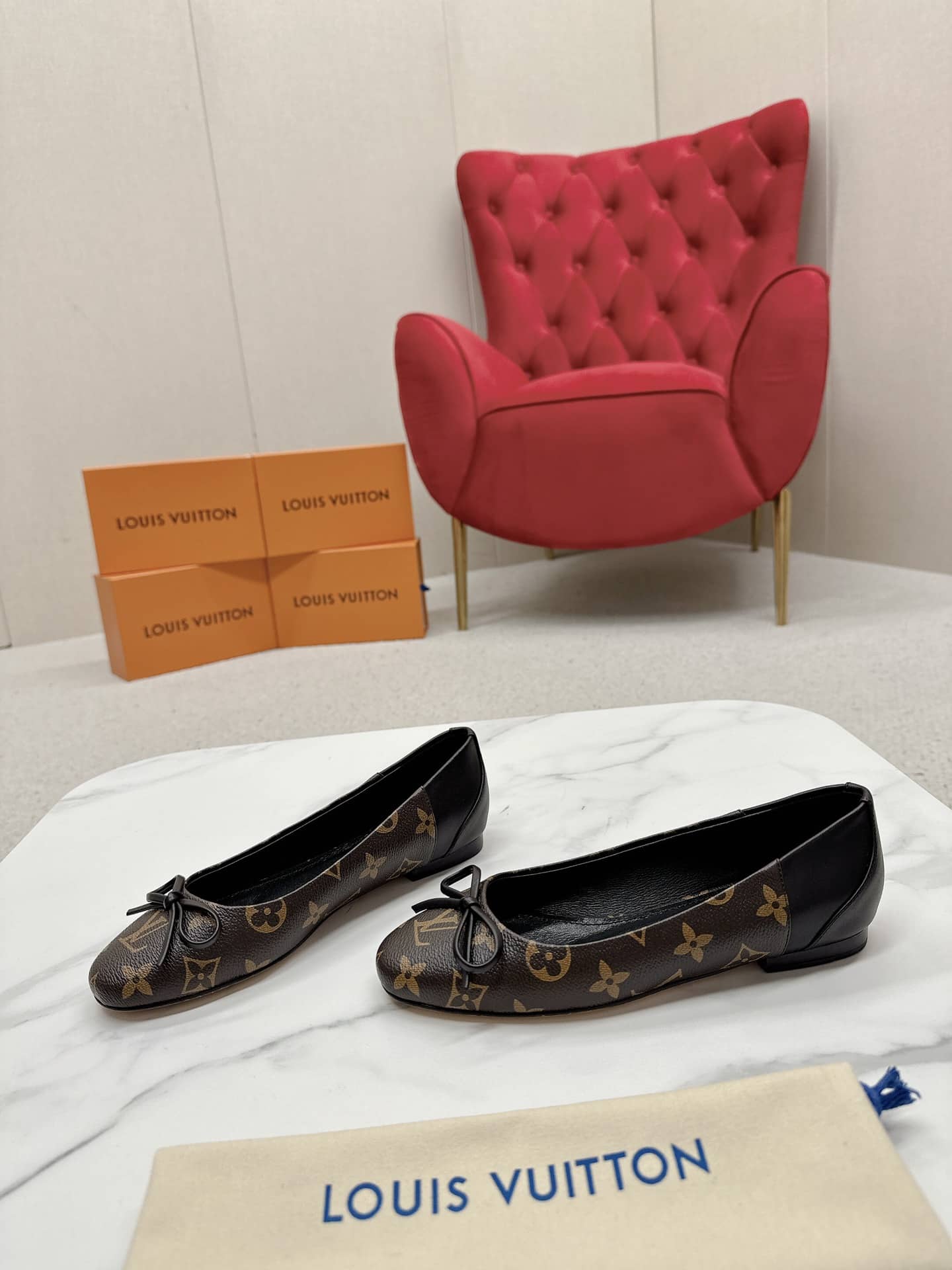 Louis Vuitton Joy Ballerina Flats Monogram Brown
