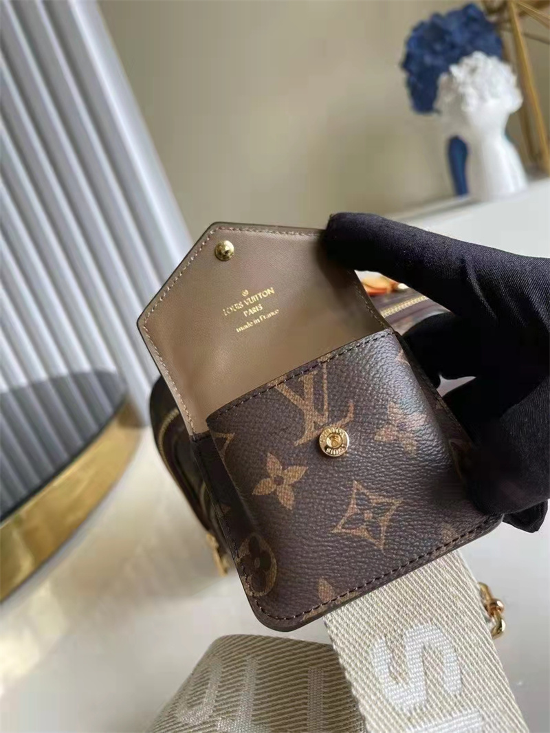 Louis Vuitton Utility Crossbody Bag Monogram Canvas Brown 18cm M80446