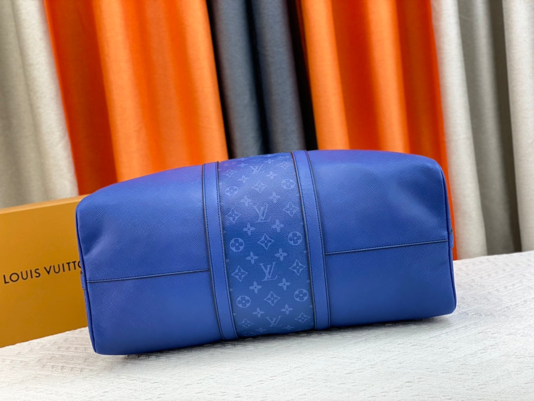 Louis Vuitton Keepall Bandouliere 50Cm Blue