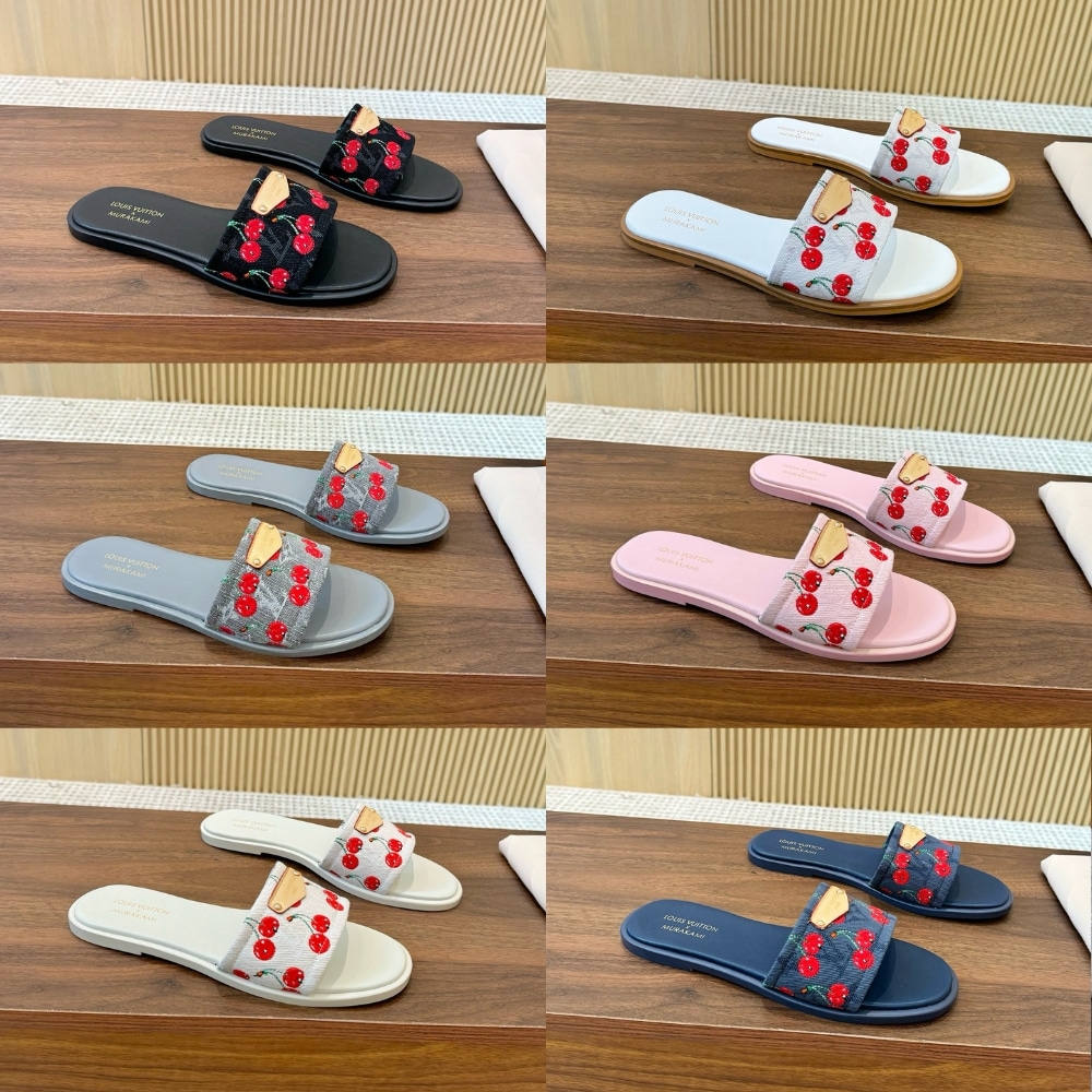 Louis Vuitton X Takashi Murakami Lily Flat Mule White 1Ahm43