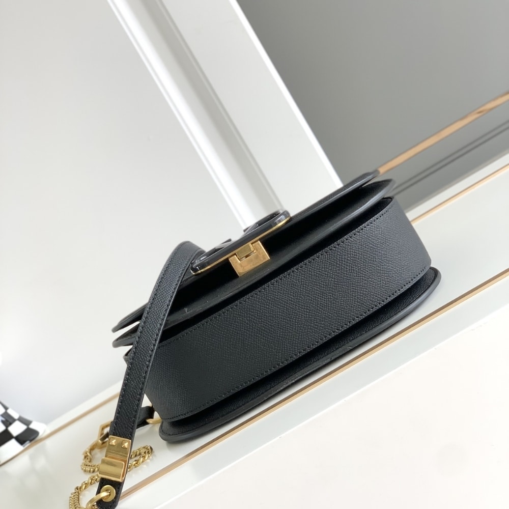 Valentino Vsling Bag In Grained Black 22Cm Wb0M28Djp0No