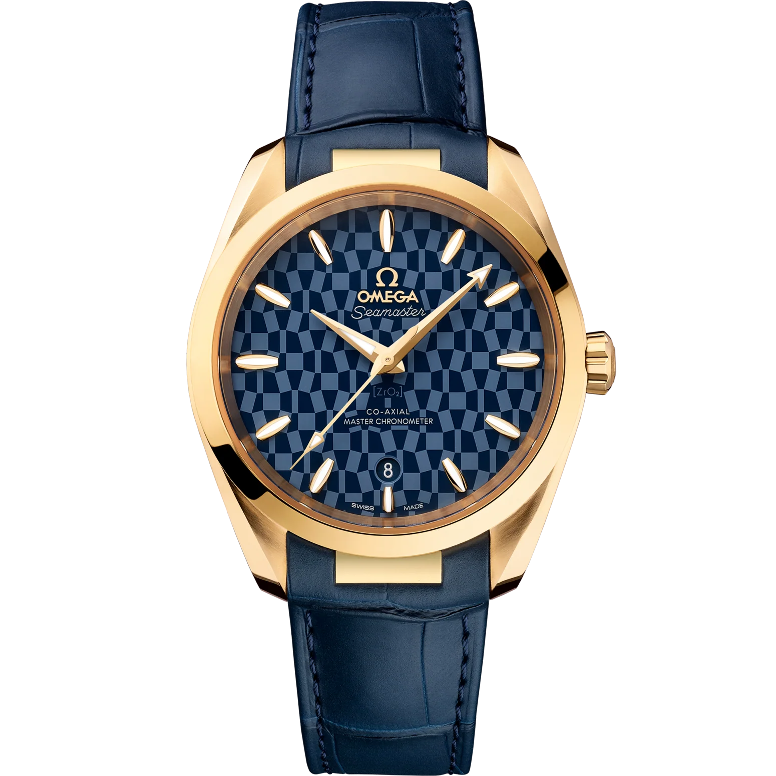 Omega Seamaster Aqua Terra 150M 38 mm Blue Dial 18k Yellow Gold Strap 522.53.38.20.03.001