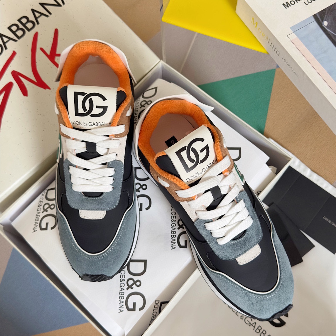 DOLCE & GABBANA Mixed-material DG CUSHION sneakers