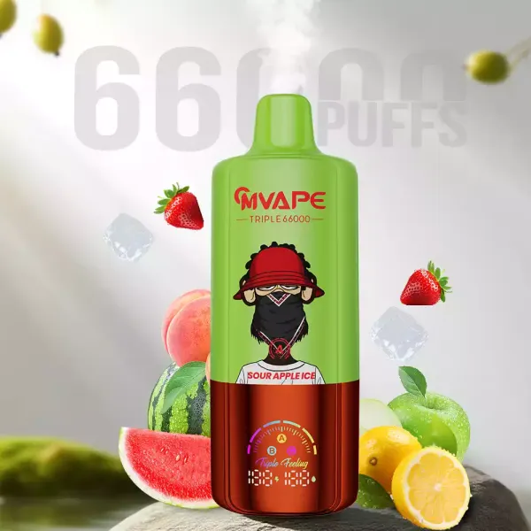 CRYSTAL MARY Pulse Triple 66000 66K Puffs Disposable Vapes 3in1 Taste