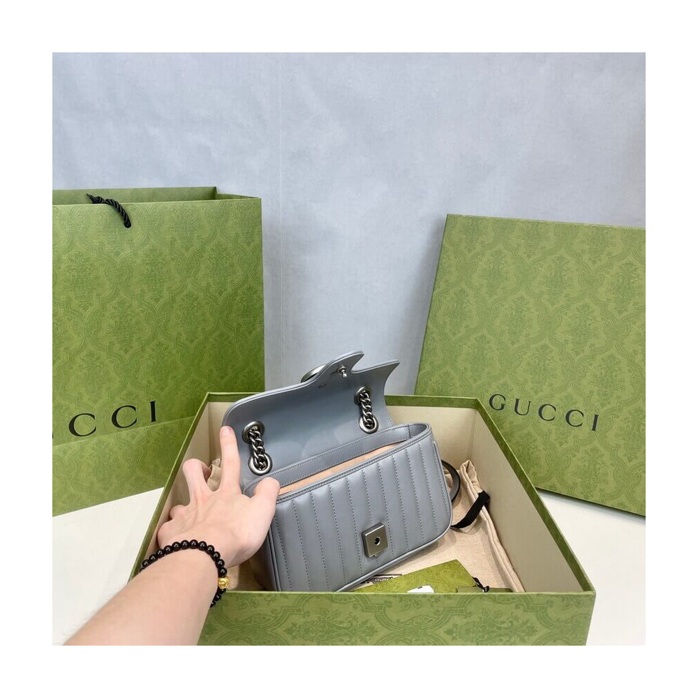 Gucci GG Marmont Mini Shoulder Bag Grey