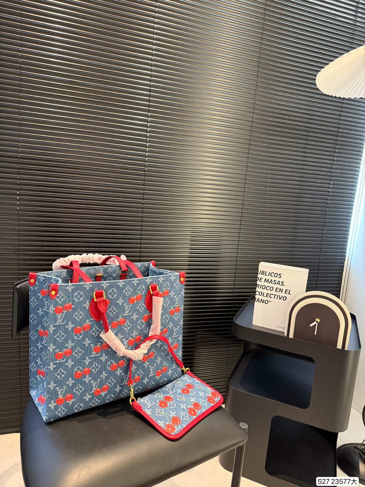 LV Denim Cherry Tote